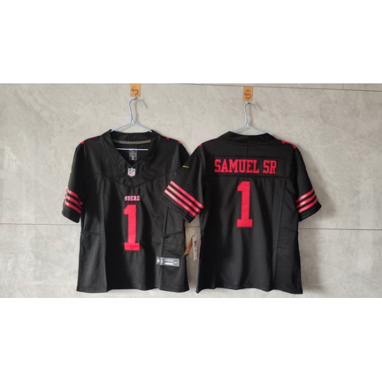 Women San Francisco 49ers 1 Deebo Samuel Sr Black F U S E Vapor Untouchable Stitched Jersey Women San Francisco 49ers 1 Deebo Samuel Sr Black F U S E Vapor Untouchable Stitched Jersey