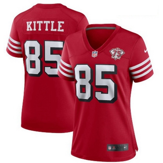 Women San Francisco 49ers 10 George Kittle 75th Anniversary Jersey Women San Francisco 49ers 10 George Kittle 75th Anniversary Jersey