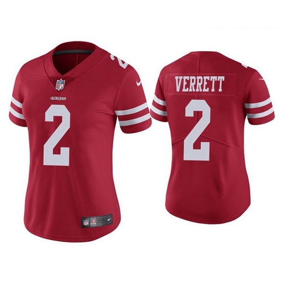 Women San Francisco 49ers 2 Jason Verrett Red Vapor limited Jersey Women San Francisco 49ers 2 Jason Verrett Red Vapor limited Jersey