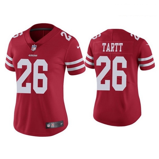 Women San Francisco 49ers 26 Jaquiski Tartt Red Vapor limited Jersey Women San Francisco 49ers 26 Jaquiski Tartt Red Vapor limited Jersey