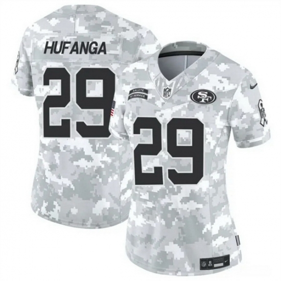 Women San Francisco 49ers 29 Talanoa Hufanga 2024 F U S E Arctic Camo Salute To Service Limited Stitched Jersey Women San Francisco 49ers 29 Talanoa Hufanga 2024 F U S E Arctic Camo Salute To Service Limited Stitched Jersey