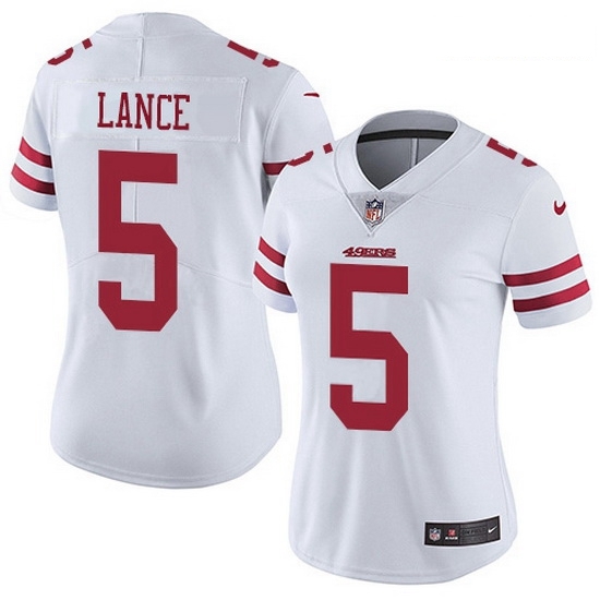 Women San Francisco 49ers 5 Trey Lance White Women Stitched NFL Vapor Untouchable Limited Jersey Women San Francisco 49ers 5 Trey Lance White Women Stitched NFL Vapor Untouchable Limited Jersey