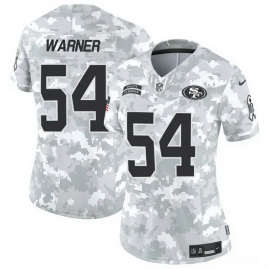 Women San Francisco 49ers 54 Fred Warner 2024 F U S E Arctic Camo Salute To Service Limited Stitched Jersey Women San Francisco 49ers 54 Fred Warner 2024 F U S E Arctic Camo Salute To Service Limited Stitched Jersey