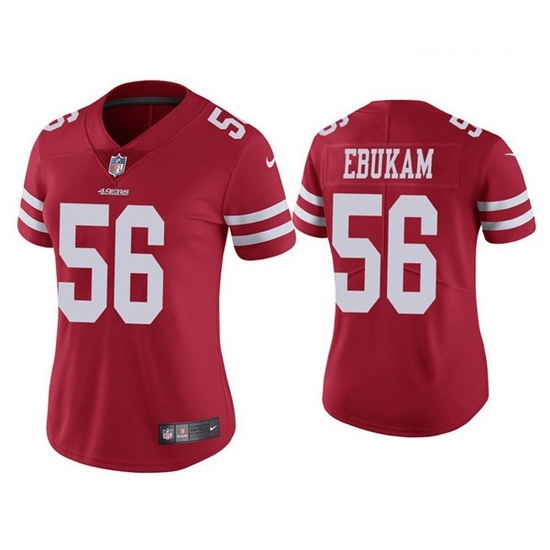Women San Francisco 49ers 56 Samson Ebukam Red Vapor limited Jersey Women San Francisco 49ers 56 Samson Ebukam Red Vapor limited Jersey