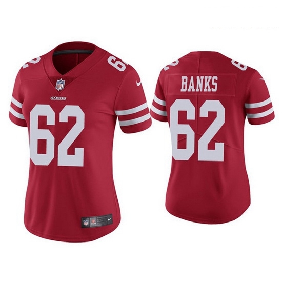 Women San Francisco 49ers 62 Aaron Banks Red Jersey Vapor Limited Jersey Women San Francisco 49ers 62 Aaron Banks Red Jersey Vapor Limited Jersey