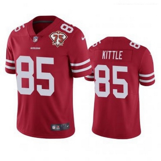 Women San Francisco 49ers 85 George Kittle Red 75th Anniversary Jersey Women San Francisco 49ers 85 George Kittle Red 75th Anniversary Jersey