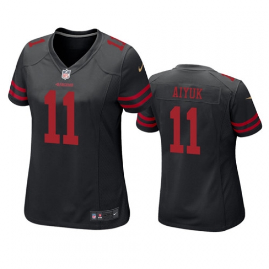Women San Francisco 49ers Brandon Aiyuk 11 Black Jersey Women San Francisco 49ers Brandon Aiyuk 11 Black Jersey