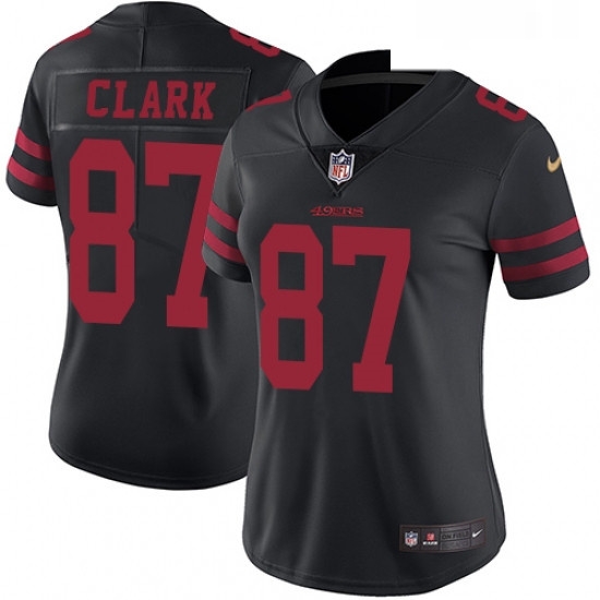 Womens Nike San Francisco 49ers 87 Dwight Clark Elite Black NFL Jersey Womens Nike San Francisco 49ers 87 Dwight Clark Elite Black NFL Jersey