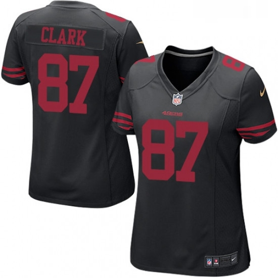 Womens Nike San Francisco 49ers 87 Dwight Clark Game Black NFL Jersey Womens Nike San Francisco 49ers 87 Dwight Clark Game Black NFL Jersey