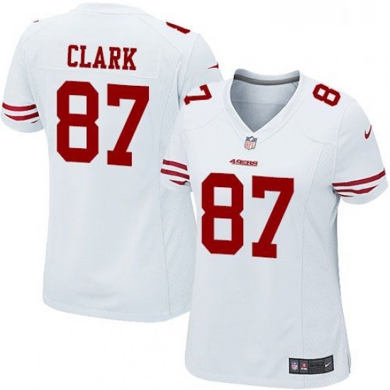 Womens Nike San Francisco 49ers 87 Dwight Clark Game White NFL Jersey Womens Nike San Francisco 49ers 87 Dwight Clark Game White NFL Jersey