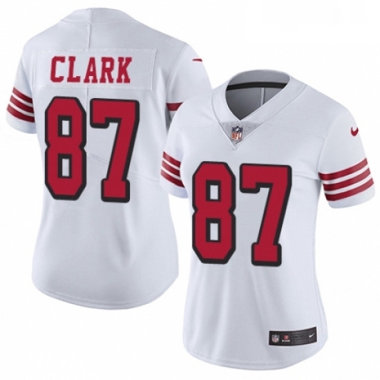 Womens Nike San Francisco 49ers 87 Dwight Clark Limited White Rush Vapor Untouchable NFL Jersey Womens Nike San Francisco 49ers 87 Dwight Clark Limited White Rush Vapor Untouchable NFL Jersey