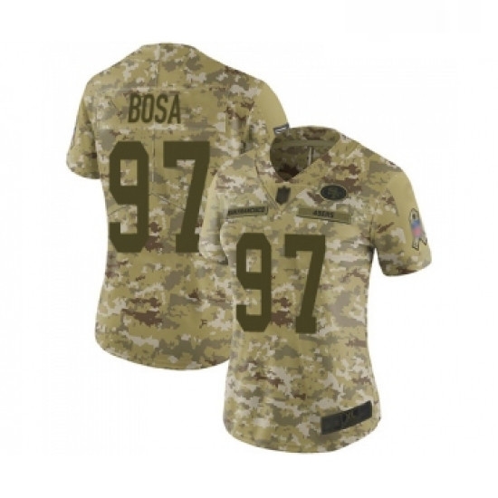 Womens San Francisco 49ers 97 Nick Bosa Limited Camo 2018 Salute to Service Football Jersey Womens San Francisco 49ers 97 Nick Bosa Limited Camo 2018 Salute to Service Football Jersey