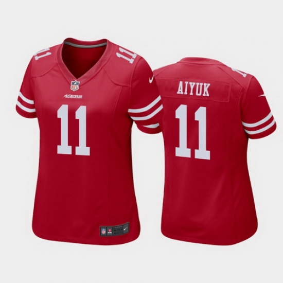 women brandon aiyuk san francisco 49ers scarlet game jersey women brandon aiyuk san francisco 49ers scarlet game jersey