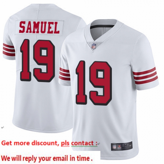49ers 19 Deebo Samuel White Rush Youth Stitched Football Vapor Untouchable Limited Jersey 49ers 19 Deebo Samuel White Rush Youth Stitched Football Vapor Untouchable Limited Jersey