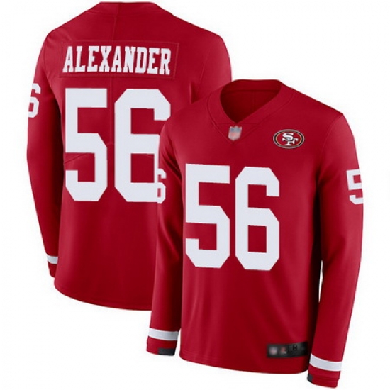 49ers 56 Kwon Alexander Red Team Color Youth Stitched Football Limited Therma Long Sleeve Jersey 49ers 56 Kwon Alexander Red Team Color Youth Stitched Football Limited Therma Long Sleeve Jersey