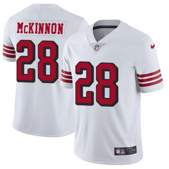 Nike 49ers #28 Jerick McKinnon White Rush Youth Stitched NFL Vapor Untouchable Limited Jersey Nike 49ers #28 Jerick McKinnon White Rush Youth Stitched NFL Vapor Untouchable Limited Jersey