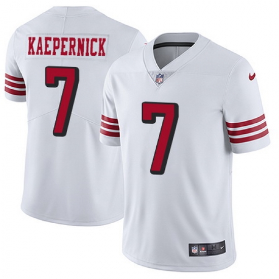 Nike 49ers #7 Colin Kaepernick White Rush Youth Stitched NFL Vapor Untouchable Limited Jersey Nike 49ers #7 Colin Kaepernick White Rush Youth Stitched NFL Vapor Untouchable Limited Jersey