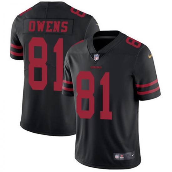 Nike 49ers #81 Terrell Owens Black Alternate Youth Stitched NFL Vapor Untouchable Limited Jersey Nike 49ers #81 Terrell Owens Black Alternate Youth Stitched NFL Vapor Untouchable Limited Jersey