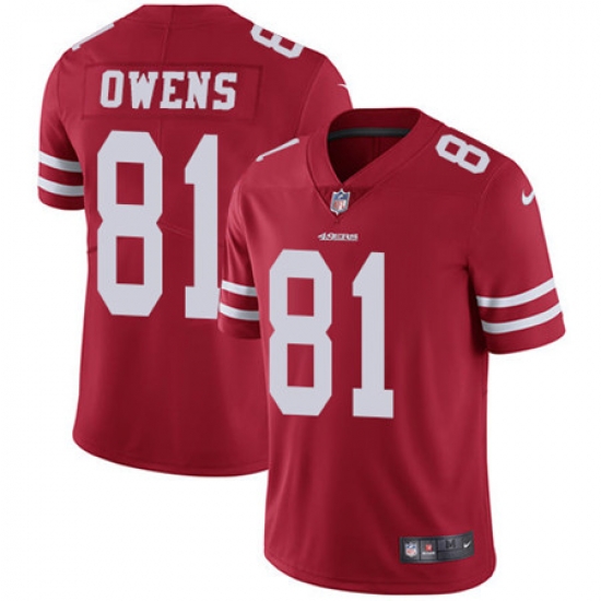 Nike 49ers #81 Terrell Owens Red Team Color Youth Stitched NFL Vapor Untouchable Limited Jersey Nike 49ers #81 Terrell Owens Red Team Color Youth Stitched NFL Vapor Untouchable Limited Jersey