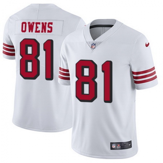 Nike 49ers #81 Terrell Owens White Rush Youth Stitched NFL Vapor Untouchable Limited Jersey Nike 49ers #81 Terrell Owens White Rush Youth Stitched NFL Vapor Untouchable Limited Jersey