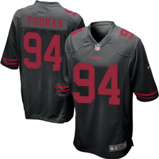Nike 49ers #94 Solomon Thomas Black Alternate Youth Stitched NFL Elite Jersey Nike 49ers #94 Solomon Thomas Black Alternate Youth Stitched NFL Elite Jersey