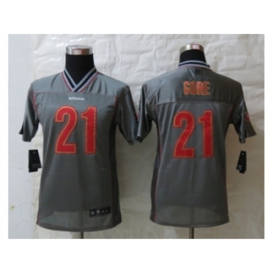 Nike Youth San Francisco 49ers #21 Gore Grey Jerseys(Vapor) Nike Youth San Francisco 49ers #21 Gore Grey Jerseys(Vapor)