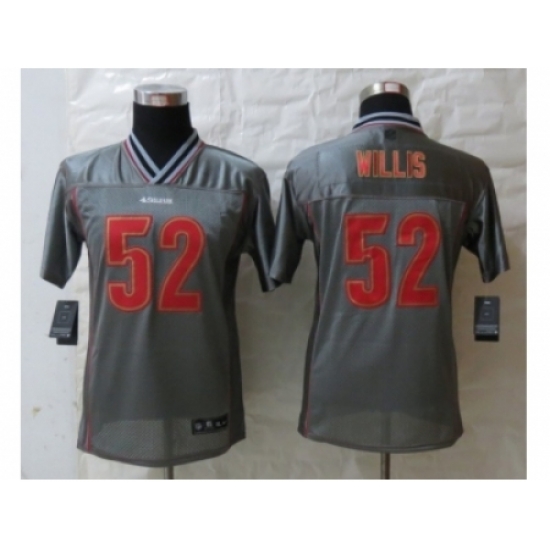 Nike Youth San Francisco 49ers #52 Willis Grey Jerseys(Vapor) Nike Youth San Francisco 49ers #52 Willis Grey Jerseys(Vapor)