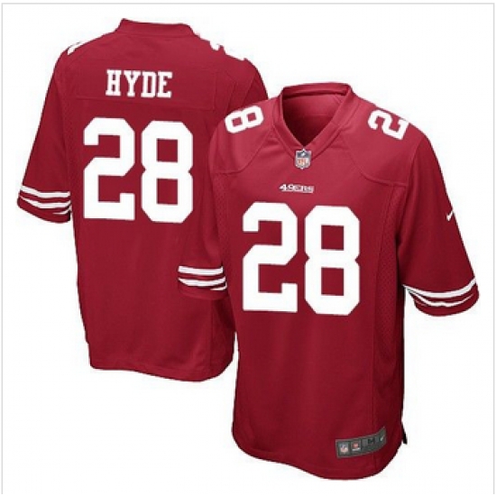 Youth NEW 49ers #28 Carlos Hyde Red Team Color Stitched NFL Elite Jersey Youth NEW 49ers #28 Carlos Hyde Red Team Color Stitched NFL Elite Jersey