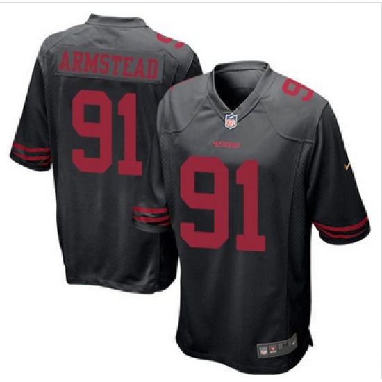 Youth NEW 49ers #91 Arik Armstead Black Alternate Stitched NFL Elite Jersey Youth NEW 49ers #91 Arik Armstead Black Alternate Stitched NFL Elite Jersey