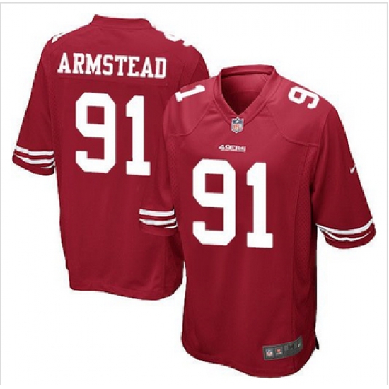 Youth NEW 49ers #91 Arik Armstead Red Team Color Stitched NFL Elite Jersey Youth NEW 49ers #91 Arik Armstead Red Team Color Stitched NFL Elite Jersey