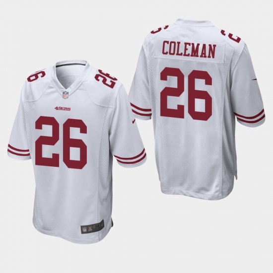 Youth Nike 49ers #26 Tevin Coleman White Game Jersey Youth Nike 49ers #26 Tevin Coleman White Game Jersey