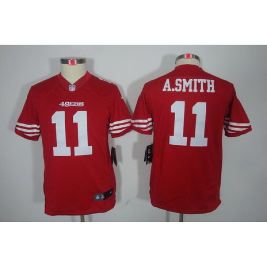 Youth Nike San Francisco 49ers 11# Smith Red Limited Jerseys Youth Nike San Francisco 49ers 11# Smith Red Limited Jerseys
