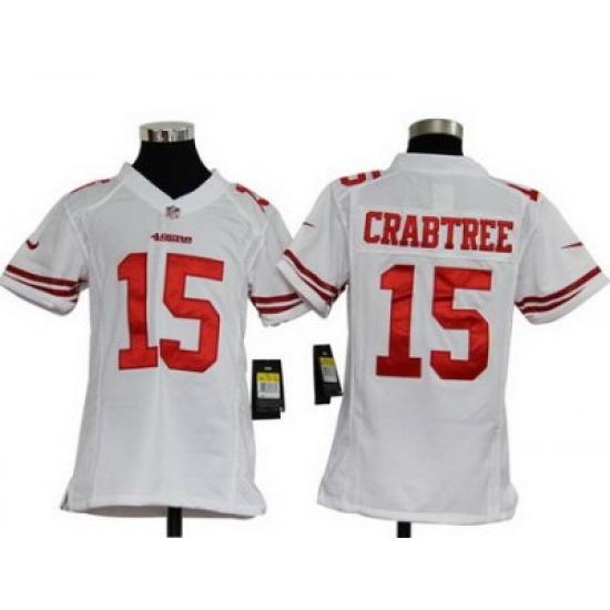 Youth Nike San Francisco 49ers 15# Michael Crabtree White Nike NFL Jerseys Youth Nike San Francisco 49ers 15# Michael Crabtree White Nike NFL Jerseys