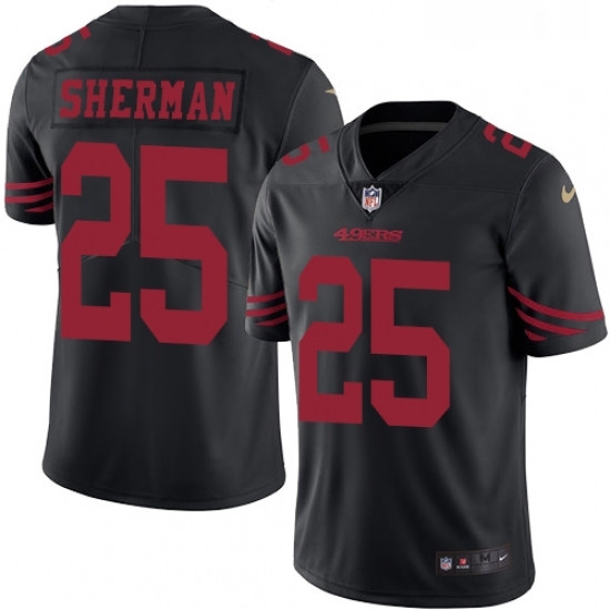 Youth Nike San Francisco 49ers 25 Richard Sherman Limited Black Rush Vapor Untouchable NFL Jersey Youth Nike San Francisco 49ers 25 Richard Sherman Limited Black Rush Vapor Untouchable NFL Jersey