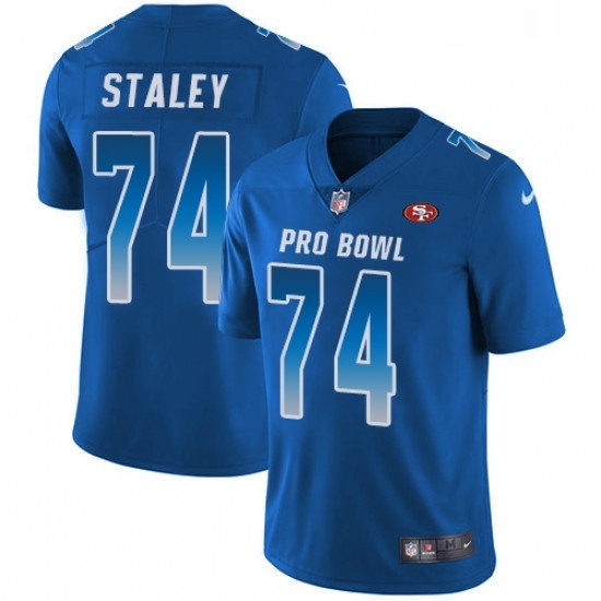 Youth Nike San Francisco 49ers 74 Joe Staley Limited Royal Blue 2018 Pro Bowl NFL Jersey Youth Nike San Francisco 49ers 74 Joe Staley Limited Royal Blue 2018 Pro Bowl NFL Jersey