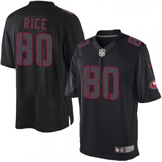 Youth Nike San Francisco 49ers 80 Jerry Rice Limited Black Impact NFL Jersey Youth Nike San Francisco 49ers 80 Jerry Rice Limited Black Impact NFL Jersey