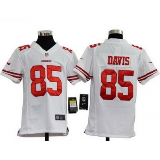 Youth Nike San Francisco 49ers 85# Vernon Davis White Jerseys Youth Nike San Francisco 49ers 85# Vernon Davis White Jerseys