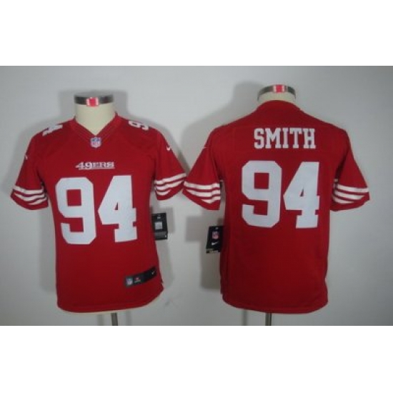 Youth Nike San Francisco 49ers #94 Smith Red Limited Jerseys Youth Nike San Francisco 49ers #94 Smith Red Limited Jerseys