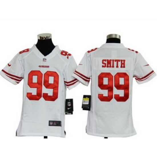 Youth Nike San Francisco 49ers 99# Aldon Smith Game White Color Jersey (S-XL) Youth Nike San Francisco 49ers 99# Aldon Smith Game White Color Jersey (S-XL)
