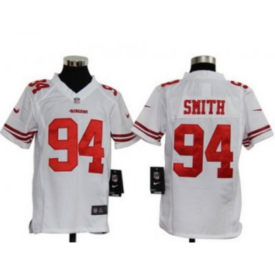 Youth Nike Youth NFL San Francisco 49ers #94 Smith White jersey Youth Nike Youth NFL San Francisco 49ers #94 Smith White jersey