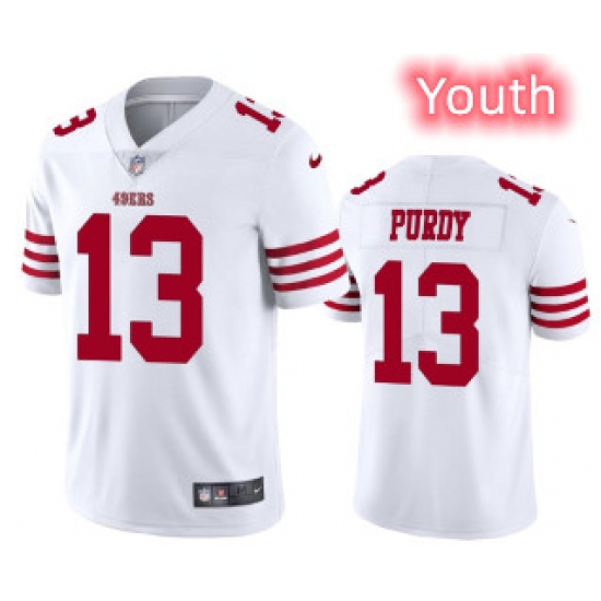 Youth San Francisco 49ers 13 Brock Purdy White Jersey Youth San Francisco 49ers 13 Brock Purdy White Jersey