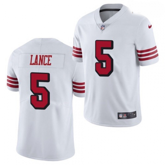 Youth San Francisco 49ers #5 Trey Lance Jersey White 2021 Color Rush Limited Youth San Francisco 49ers #5 Trey Lance Jersey White 2021 Color Rush Limited