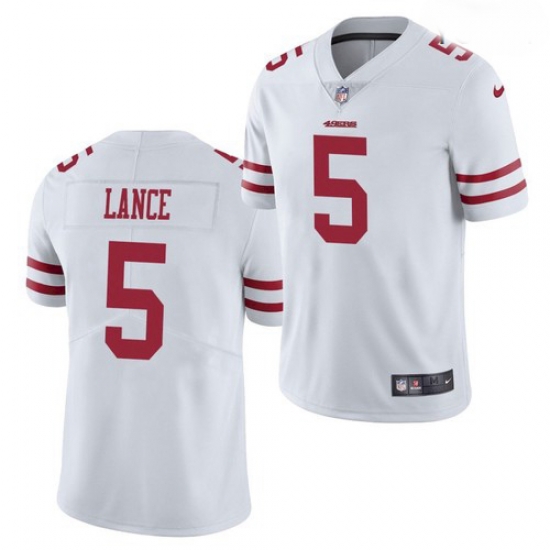 Youth San Francisco 49ers #5 Trey Lance Jersey White 2021 Limited Football Youth San Francisco 49ers #5 Trey Lance Jersey White 2021 Limited Football