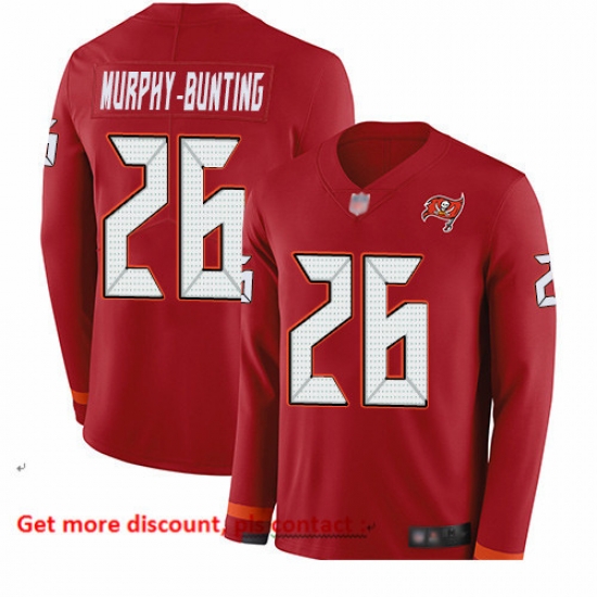 Buccaneers 26 Sean Murphy Bunting Red Team Color Men Stitched Football Limited Therma Long Sleeve Jersey Buccaneers 26 Sean Murphy Bunting Red Team Color Men Stitched Football Limited Therma Long Sleeve Jersey