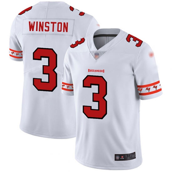 Buccaneers 3 Jameis Winston White Mens Stitched Football Limited Team Logo Fashion Jersey Buccaneers 3 Jameis Winston White Mens Stitched Football Limited Team Logo Fashion Jersey