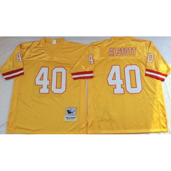 Buccaneers 40 Mike Alstott Yellow Throwback Jersey Buccaneers 40 Mike Alstott Yellow Throwback Jersey