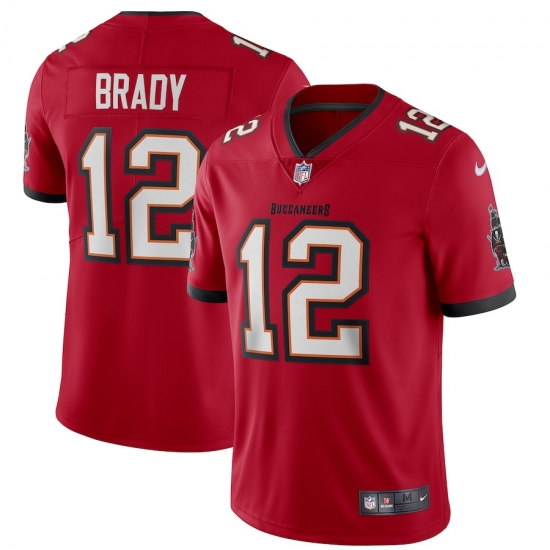 Men Nike Tampa Bay Buccaneers 12 Tom Brady Red Vapor Limited NFL Stitched Jersey Men Nike Tampa Bay Buccaneers 12 Tom Brady Red Vapor Limited NFL Stitched Jersey