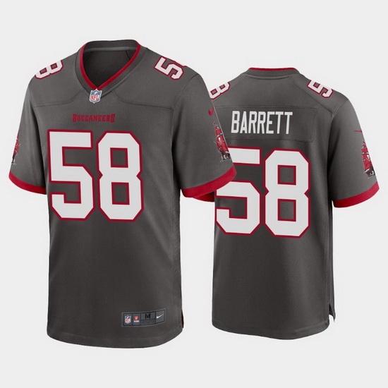Men Nike Tampa Bay Buccaneers 58 Shaquil Barrett Pewter Alternate Vapor Limited Jersey Men Nike Tampa Bay Buccaneers 58 Shaquil Barrett Pewter Alternate Vapor Limited Jersey