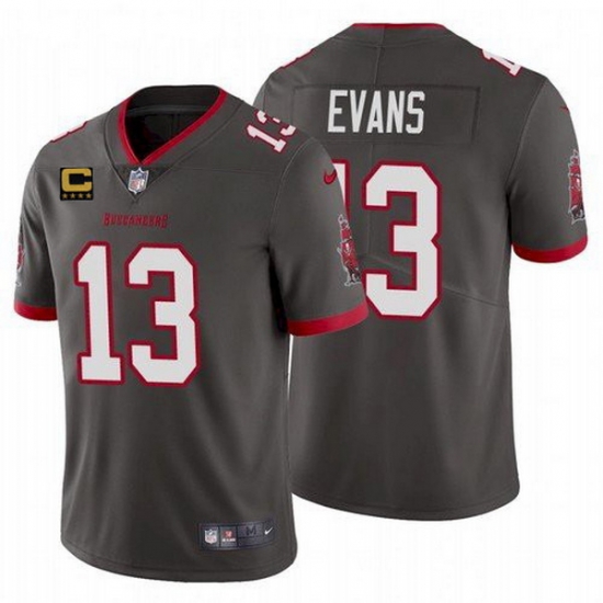 Men Tampa Bay Buccaneers 13 Mike Evans 2022 Grey With 4 Star C Patch Vapor Untouchable Limited Stitched Jersey Men Tampa Bay Buccaneers 13 Mike Evans 2022 Grey With 4 Star C Patch Vapor Untouchable Limited Stitched Jersey
