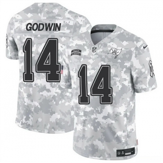 Men Tampa Bay Buccaneers 14 Chris Godwin 2024 F U S E Arctic Camo Salute To Service Limited Stitched Football Jersey Men Tampa Bay Buccaneers 14 Chris Godwin 2024 F U S E Arctic Camo Salute To Service Limited Stitched Football Jersey